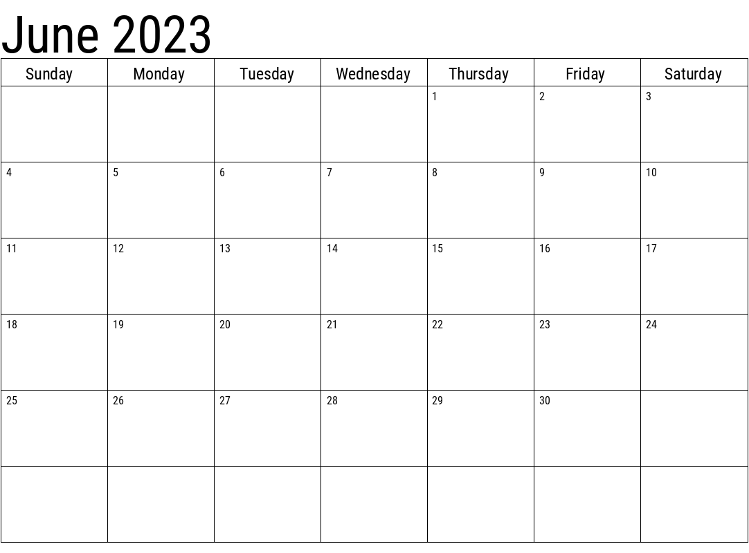 Cute June 2023 Printable Calendar