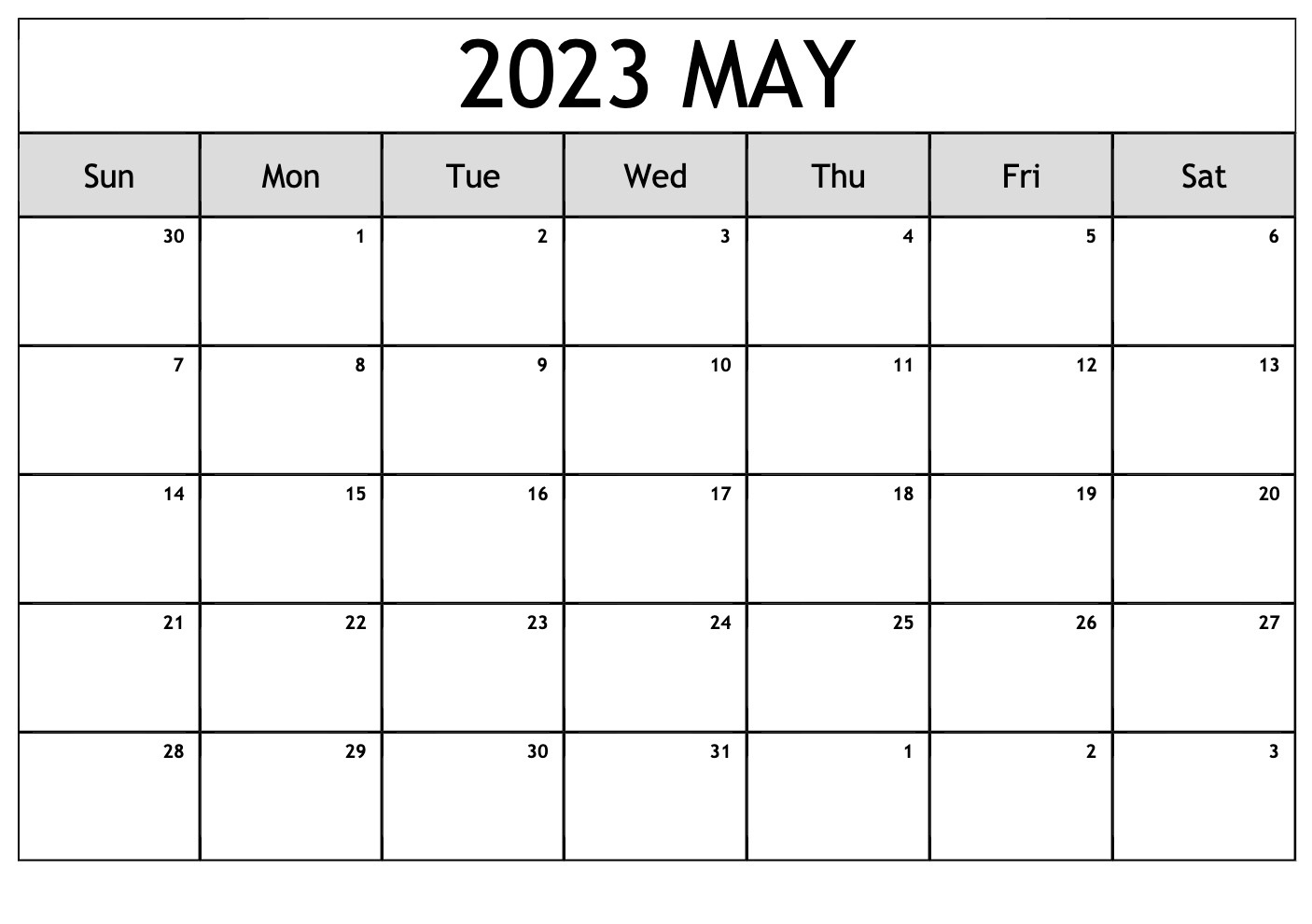 May 2023 Calendar With Holidays PDF