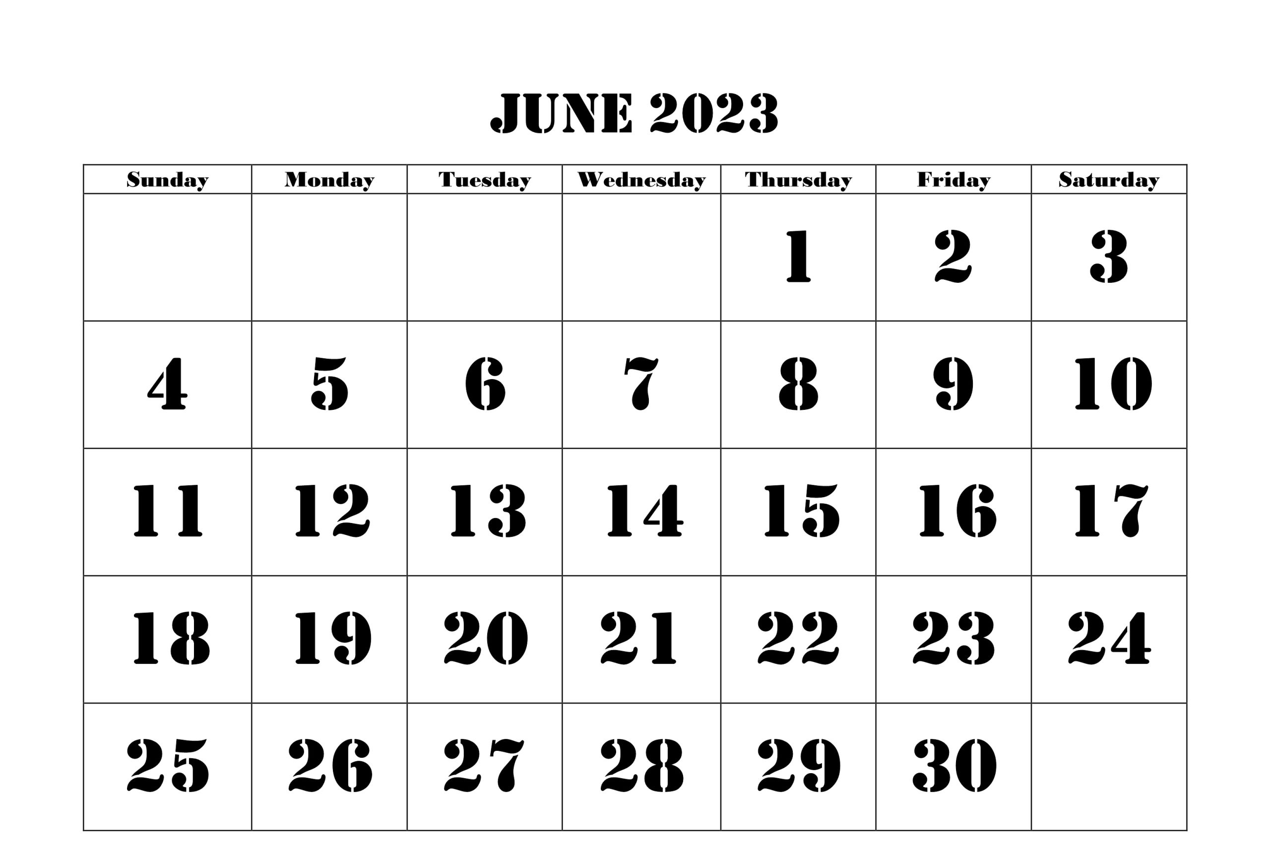 Printable June 2023 Calendar With Holidays