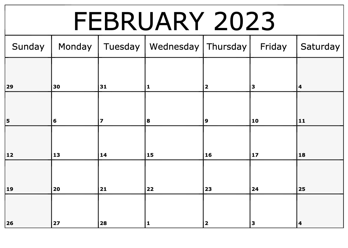 Cute February 2023 Calendar Download Top 5 Planner