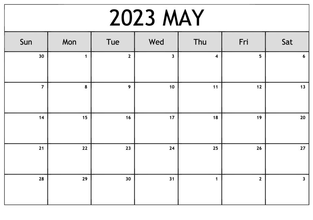 Printable May 2023 Calendar - Check Out Massive Collection