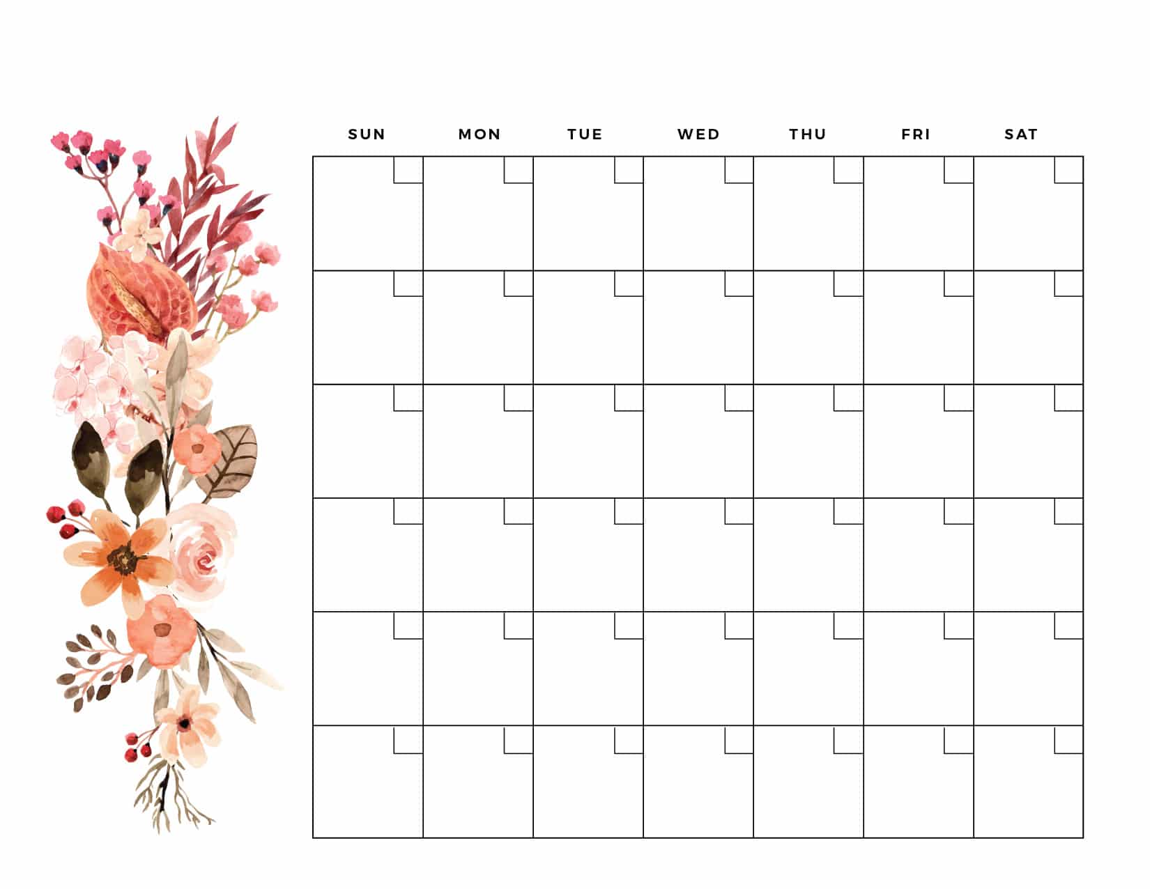 Weekly Blank Calendar PDF